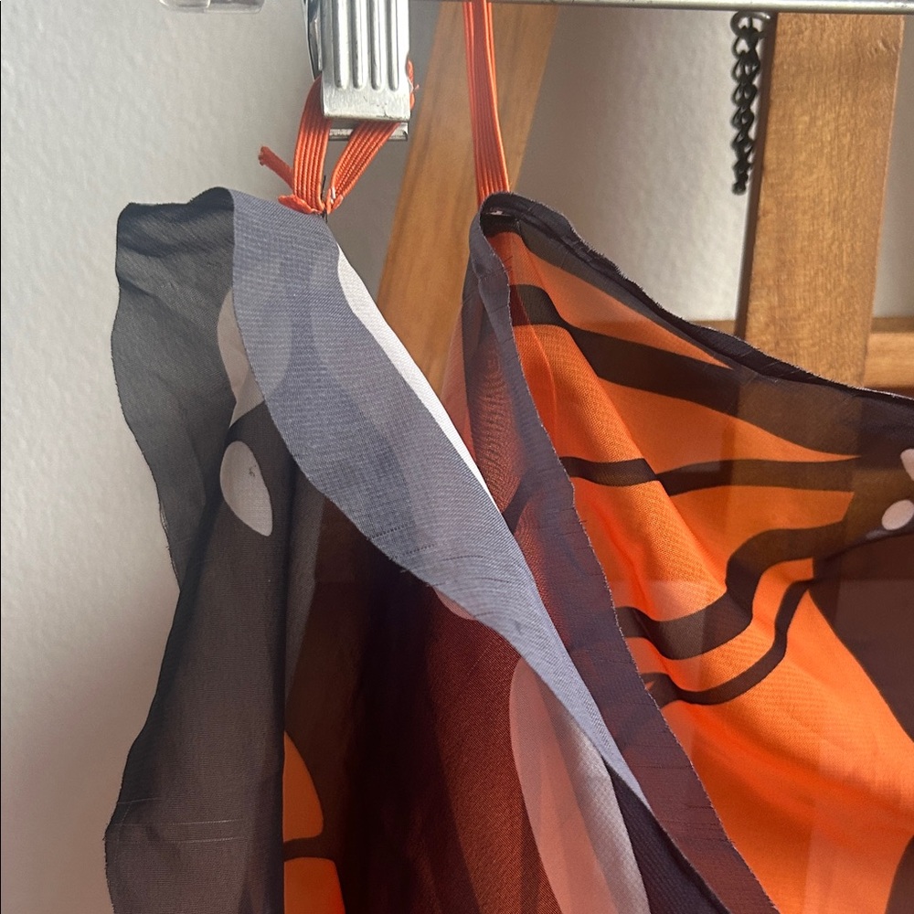 Free Orange Butterfly Wing Shawl - Picture 2 of 7
